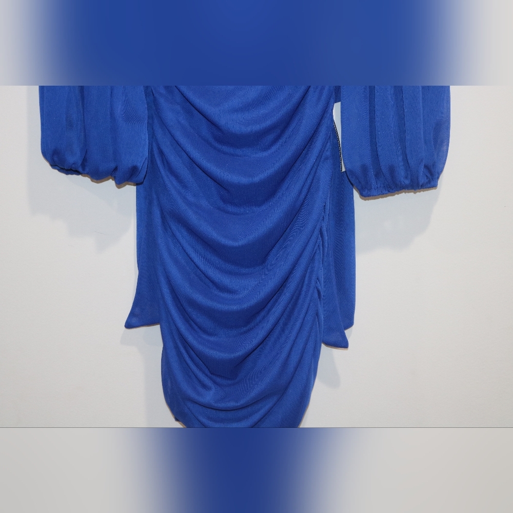B Darlin Juniors' Ruched Bodycon Dress - Royal - Picture 3 of 9